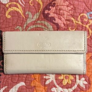 Coach Cream Leather Wallet